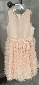 American Girl Formal Dress Tule Lace Floral Pink Bow Satin Size 16 - Picture 1 of 5