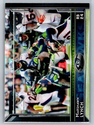 2015 Topps #206a Marshawn Lynch Seattle Seahawks F12 - Image 1 of 2