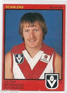 1982 Scanlens (63) Peter MORRISON South Melbourne aMint. - Picture 1 of 1