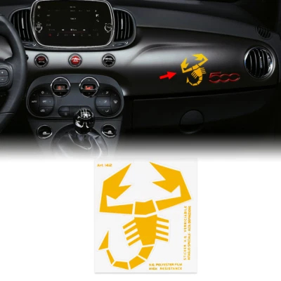 Adesivo Scorpione Abarth Prefustellato, Giallo, h 10.5 cm - Immagine 1 di 4