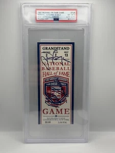 1997 Baseball HOF Game Ticket Dodgers/Padres  TONY GWYNN/CUNNANE Autos PSA/DNA 8 - Picture 1 of 2