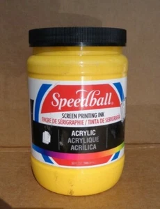 Speedball Permanent Acrylic Screen Printing Inks, 32 fl oz Medium Yellow - Picture 1 of 3