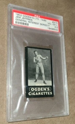 Jim Jeffries Jem 1902 Ogden's Ltd. Tabs Gen Int Srs F #210 Boxing PSA 4.5 VG-EX+ - Image 1 of 2