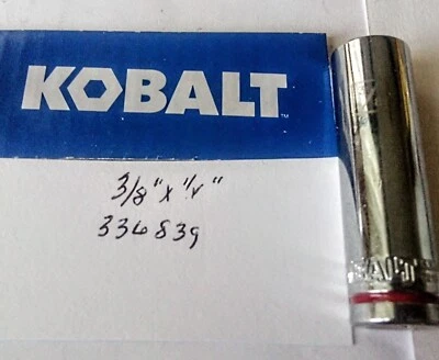 KOBALT  3/8"  x   1/4" DR  DEEP SOCKET  6 Point  # 336839 Free Shipping - Image 1 of 2