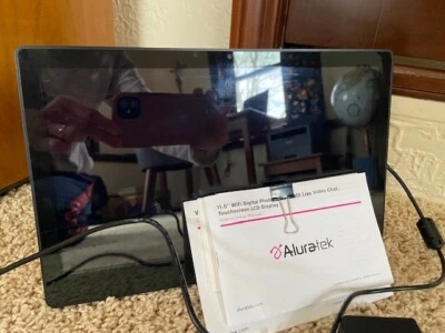 Aluratek - 11.6" Wi-Fi Photo Frame -Live Video Chat Touchscreen LCD Display 16GB - Image 1 of 4
