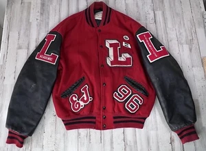 Vintage 1996 LAKE CITY TROJANS LETTERMAN JACKET Size Large - Bild 1 von 22