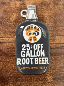 PORCELAIN 25 GALLON ROOT BEER ENAMEL SIGN 8X4 INCHES - Picture 1 of 2