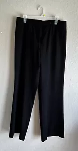 Linea Donna Pants Women’s Size 12 Black Flat Front Career Chinos - Picture 1 of 6