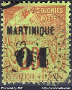 MARTINIQUE ALPHEE DUBOIS N° 3 AVEC OBLITERATION - Picture 1 of 2