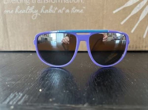 Spalding Sunglasses Aviator Mirrored Lens Vintage 80s-90s Neon Purple Beach Wear - Picture 1 of 9