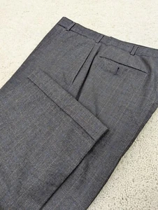 Wool Flannel Pants Mens 40x29 Gray Plaid Brooks Brothers Vintage Straight Leg - Picture 1 of 11