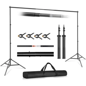 6.5FT Heavy Duty Backdrop Stand KIT Photography Studio Background Support+Clamp - Picture 1 of 11