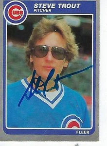 STEVE TRUUT FIRMADO 1985 FLEER #70 - CHICAGI CUBS - Imagen 1 de 1