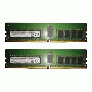 Micron 2x16GB 1Rx4 PC4-21300 DDR4-2666Mhz 288Pin DIMM ECC SERVER Memory RAM 32GB - Picture 1 of 3