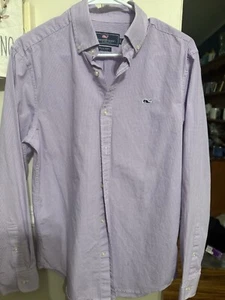 Vineyard Vines Whale Shirt Mens Small Checked Button Up - Picture 1 of 7