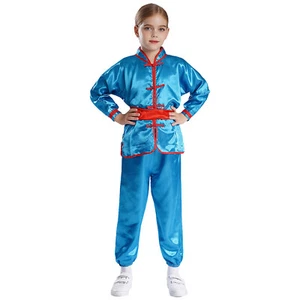 Kid's Boy's Girl's Outfits Tai Chi Set Martial Arts Kung Fu Suit Belt Pants Tops - Picture 1 of 64