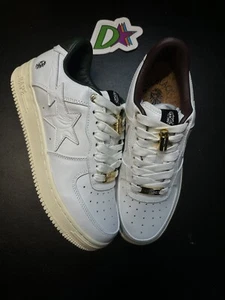 Größe 8 - A Bathing Ape BAPE BLACK x Bapesta weiß weinrot grün, NEU 100 % authentisch - Bild 1 von 8