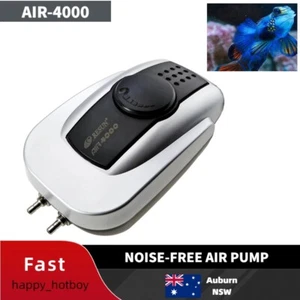 Resun Low-Power Air Pump AIR-4000 2 Outlets Super Quiet For Aquarium Hydroponics - Picture 1 of 12
