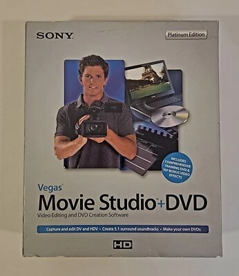 Sony Vegas Movie Studio + DVD Platinum Edition New Open Box Complete - Image 1 of 4