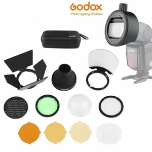 Godox AK-R1 Round Flash Head + Accessories Adapter S-R1 F Speedlite TT685 V860II - Picture 1 of 9