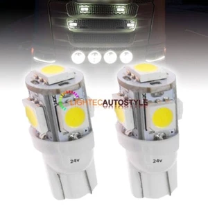 24 Volt LED 501 T10 W5W Xenon White HGV Truck Lorry Sidelight Bulbs 6000K 24V - Picture 1 of 1