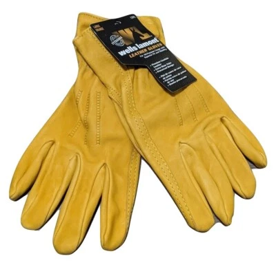 Leather Work Gloves All Purpose Wells Lamont Sizes M - 3XL Professional