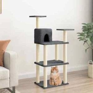 Rascador para Gatos con Postes de Sisal Cama Refugio Casa para Mascotas vidaXL - Imagen 1 de 39