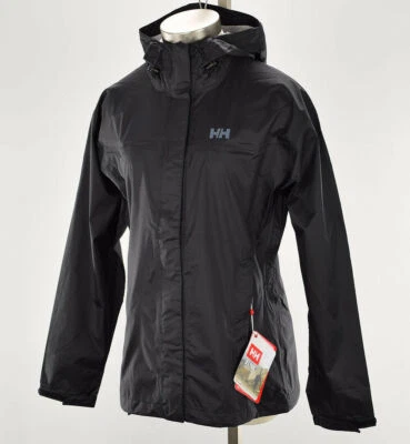 Chaqueta con Capucha HELLY HANSEN Mujer Negra LOKE Impermeable A Prueba de Viento MEDIANA NUEVA CON ETIQUETAS Foto 1 de 2