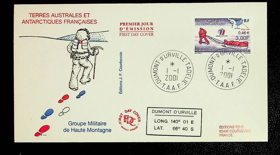 French Southern & Antarctic Territory Sc 285 - 2001 FDC - RESEARCHERS  - Image 1 of 1
