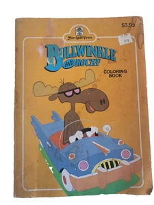 Bullwinkle and Rocky Cartoon Coloring Book Merrigold Press Vintage 1990 - Picture 1 of 8
