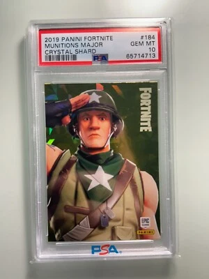 2019 panini fortnite #184 munitions major  crystal shard USA print PSA 10 - Image 1 of 2