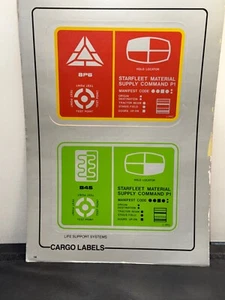 1979 Star Trek The Motion Picture Starlet Material Supply Command Cargo Aufkleber - Bild 1 von 2