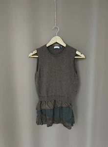Brunello Cucinelli Cashmere Blouse Womens Size S/M Brown Sleeveless - Picture 1 of 16