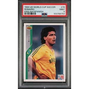 1994 Upper Deck World Cup Soccer English/Spanish #76 Romario PSA 9 Mint Brazil - Picture 1 of 2