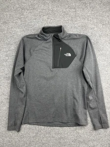 The North Face Pullover Mens Medium Gray FlashDry Quarter Zip Shirt Athletic - Picture 1 of 7