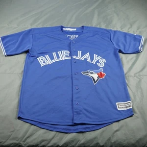 Camiseta de béisbol Toronto Blue Jays para hombre azul medio MLB Guerrero Jr 27 majestuosa - Imagen 1 de 12