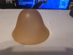 CEILING FAN REPLACEMENT BELL SHAPED GLOBE/SHADE TAN/ORANGE FROSTED FREE SHIPPING - Picture 1 of 24