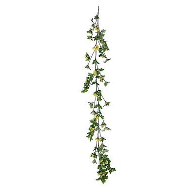 5 ft Silk Daisy Flowers Garland Magnolia Leaves Hanging Vine Party Decorations - Image 1 of 4
