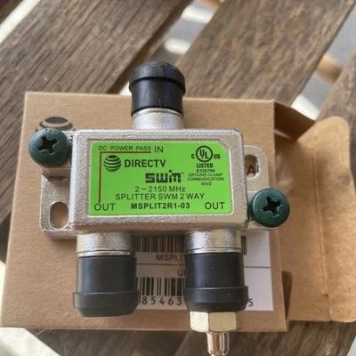 DIRECT TV  2-Way SWIM Splitter 2-2150MHz MSPLIT2R1-03 - Image 1 of 4