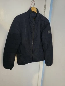 Hugo Boss Quilted Jacket Primaloft Insulated Garment Dyed Navy Size L - Picture 1 of 6