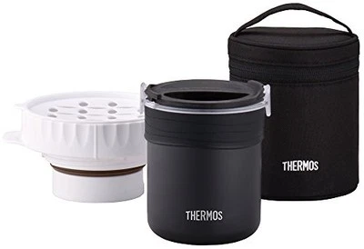 Thermos Boiled Rice Lunch Box Can Be Cooked Jbs360Bk Black From Japan - Image 1 of 4