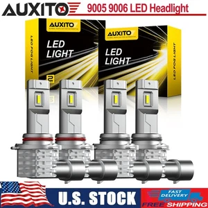 AUXITO 4X 9005 9006 Kit de conversión de bombillas de faros LED haz alto bajo 360000LM - Imagen 1 de 13