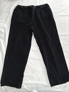 Ruby Road Woman, Black Women's Pants 16W, velvety texture - Picture 1 of 3