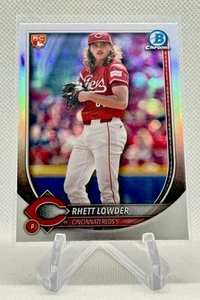 2025 Bowman Rhett Lowder Chrome Red Rookie Redemption SP RC #6 - Reds - Picture 1 of 2
