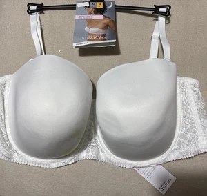 M&S SUMPTUOUSLY SOFT UNDERWIRED STRAPLESS MULTI-WAY BRA IN WHITE size 42E - Picture 1 of 12