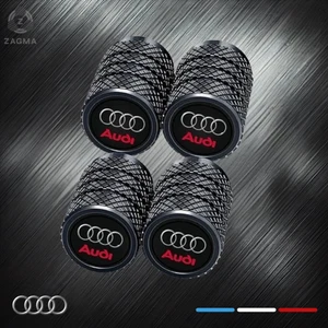 Set Of 4 Premium Metal Tyre Dust Valve Caps Zebra Type For AUDI All Models - Picture 1 of 2