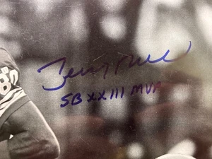 Jerry Rice handsigniert & beschriftet SB XXIII MVP, Jerry Rice authentisches Hologramm - Bild 1 von 6