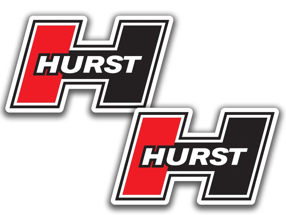 2 calcomanías adhesivas de vinilo laminado troquelado con logotipo de Hurst Shifters elige tamaños carreras Foto 1 de 4