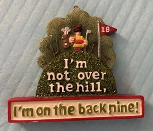 I'm not over the hill, I'm on back nine! Golf Man Cave Ornament Kurt Alder - Picture 1 of 3