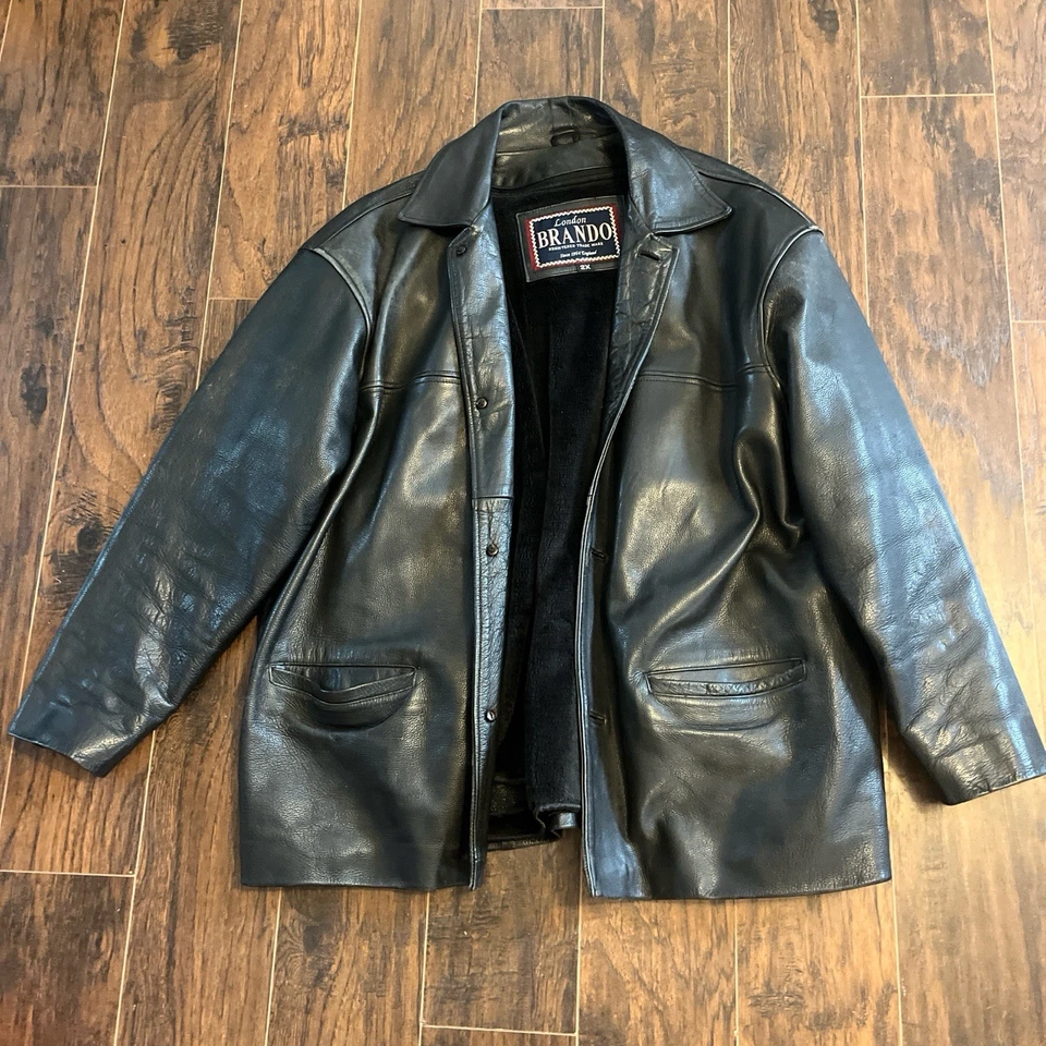 Chaqueta London Brando Negra Heavy Duty Para Hombre Talla 2XL Foto 1 de 4